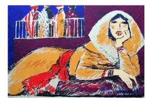 Salima - Original Screen Print by S. Fiume - 1980 1980