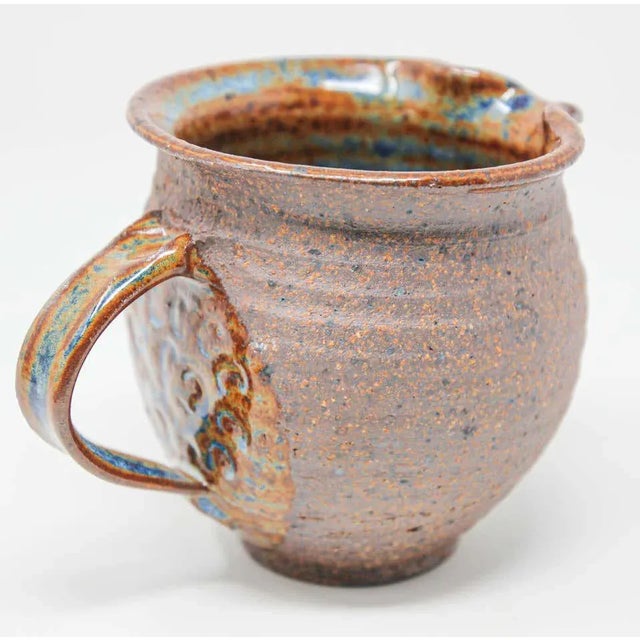 Vintage Hand Thrown Pottery Jug Artisan Stoneware For Sale In Palm Springs - Image 6 of 13