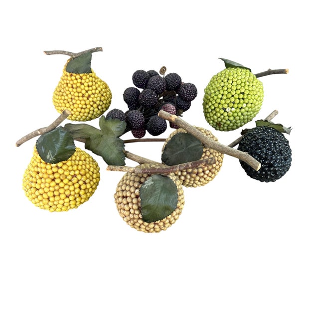 Beaded Vintage Decorative Fruit Lot Set of 7 For Sale - Image 9 of 10