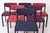 1960s Mid-Century Modern German Dining Chairs in Black Beechwood with Pastel Upholstery, 1950s, Set of 6 For Sale - Image 5 of 11