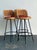 Vintage Rattan and Metal Bar Stools - Set of 3 For Sale - Image 9 of 14