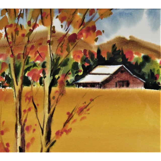 Impressionist Lewis Suzuki, Landscape with Barn, Circa 1970 For Sale - Image 3 of 6