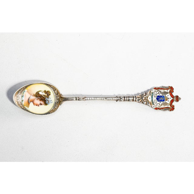 A beautifully preserved example of late 19th-century European craftsmanship, this circa 1890 souvenir spoon pays tribute...