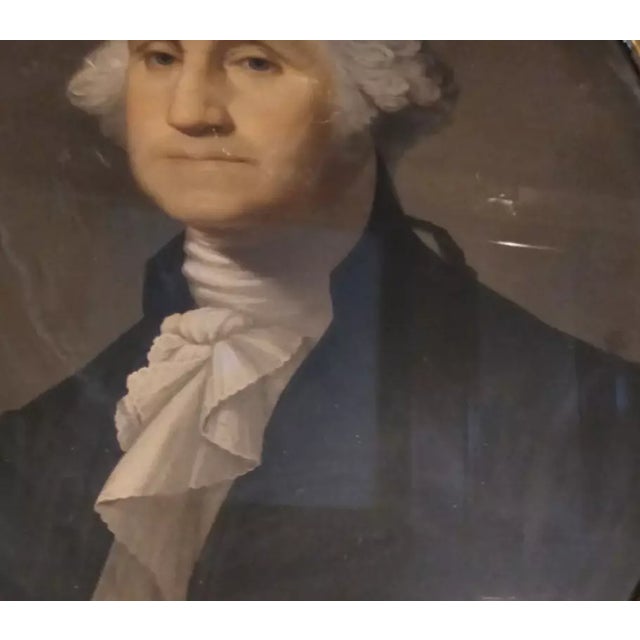 Gold e.c. Middleton 1864 Warranted Oil Color George and Martha Washington Gold Frame For Sale - Image 8 of 10