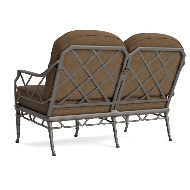 Not Yet Made - Made To Order Brown Jordan Calcutta Loveseat, Mica frame with Fusion Moccasian fabric For Sale - Image 5 of 11