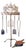 Historicist English Brass Fireplace Tools with Striding Lions, 1950s, Set of 6 For Sale