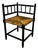 Antique Bobbin Oak and Rush Side Chair, 1900s For Sale