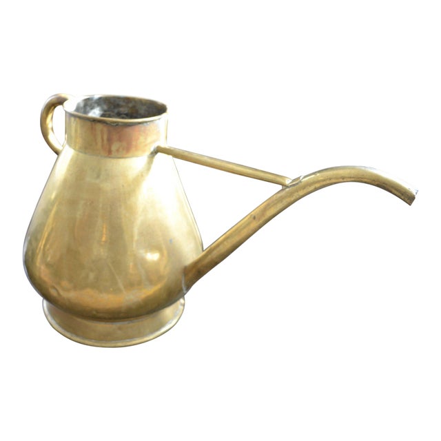 19th Century French Large Brass Watering Can Chairish