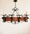 Gothic Vintage Spanish Revival Wrought Iron Chandelier For Sale - Image 3 of 12