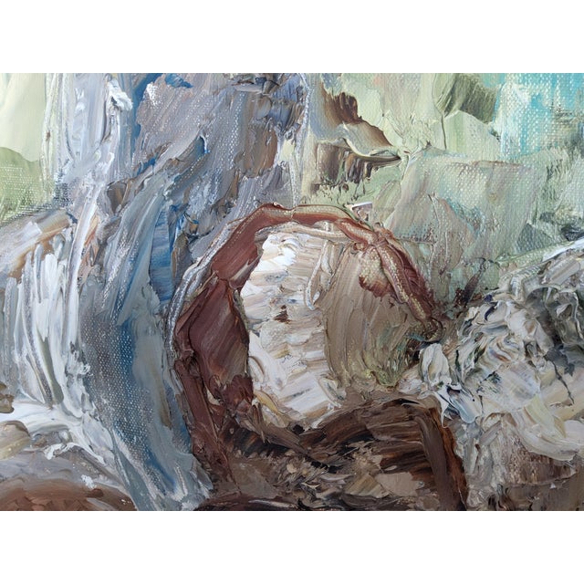 Mid-Century Modern Vintage Mid-Century Modern Still Life Mushroom Painting by Swedish Artist Marianne Bos Mareng 1971 For Sale - Image 3 of 12