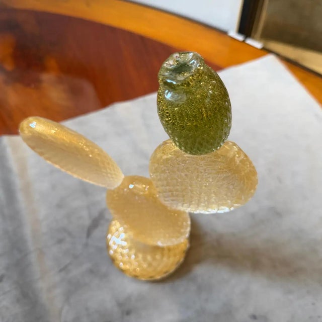 A 1990s Dior Home Green and Gold Murano Glass Flowering Cactus For Sale - Image 11 of 14