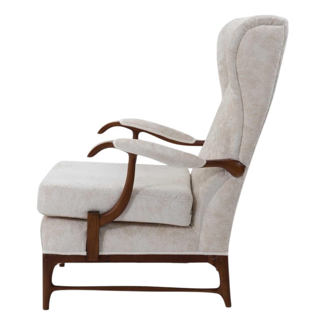 Single Modernist Armchair, attributed to Paolo Buffa, Italy, 1950's For Sale