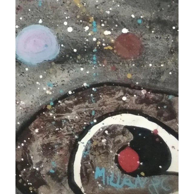 Domingo Millan, Composition, 1986, Mixed Media on Paper For Sale - Image 3 of 4