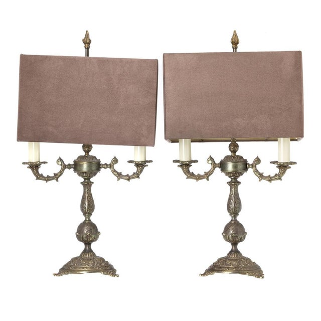 Goldenrod European Table Lamp, Set of 2 For Sale - Image 8 of 8