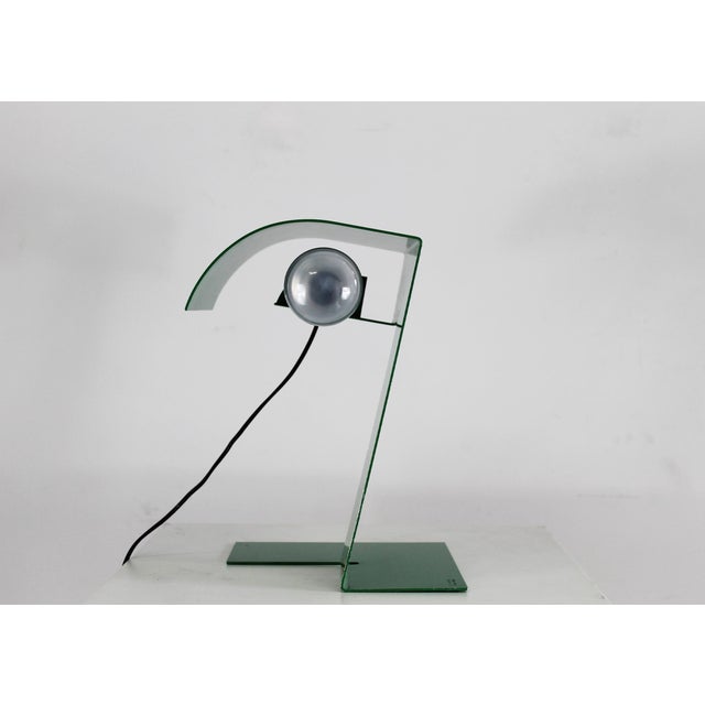 Mid-Century Modern Blitz Table Lamp in Green Lacquered Metal from Stilnovo, 1970s For Sale - Image 3 of 10