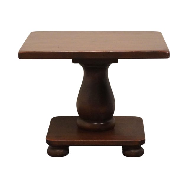 Ethan Allen Antiqued Pine Old Tavern Rustic Americana 23" Square Accent Bunching End Table 12-8001 For Sale In Kansas City - Image 6 of 10