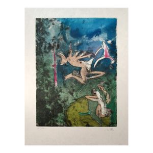 Roberto Matta "Centre Noeuds" Planche #1 1974 Original Print