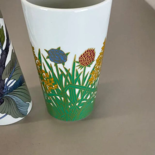 Floral Vases by W. Bauer and A. Le Foll for Rosenthal, Germany, 1980s, Set of 2 For Sale - Image 9 of 18