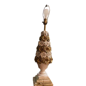 Vintage Capodimonte Porcelain Floral Table Lamp