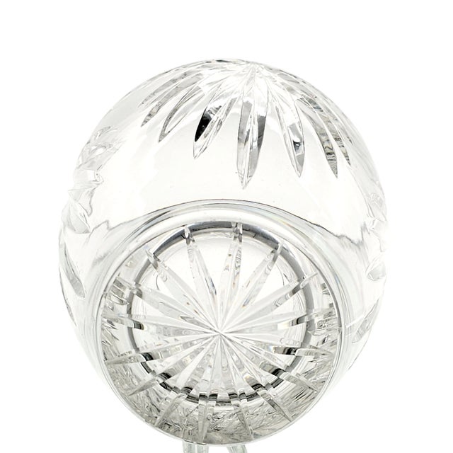 Glass Vintage Crystal Clear Industries Atrium 9” Vase Floral 24% Lead Cut Crystal Poland For Sale - Image 7 of 7