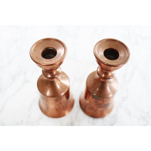 Danish Copper Candlesticks from Boyes Metalkunst, 1960s, Set of 2 For Sale - Image 4 of 7