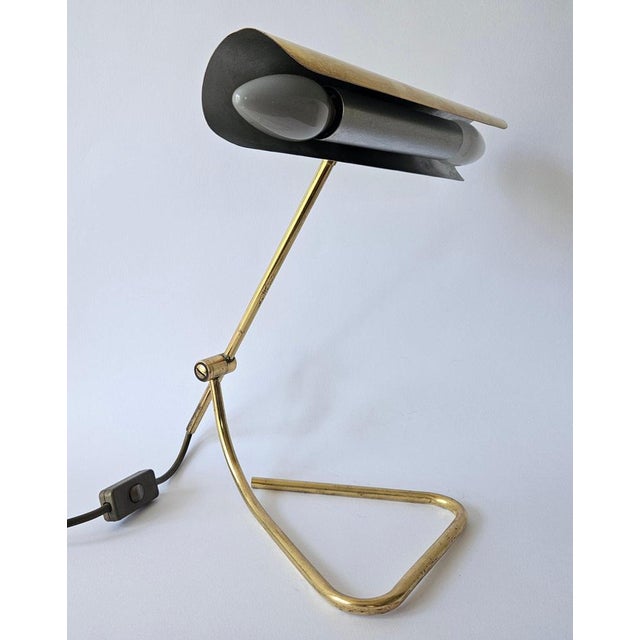 Metal Mid-Century Brass Table Lamp from OMI, Germany, 1970s For Sale - Image 7 of 17