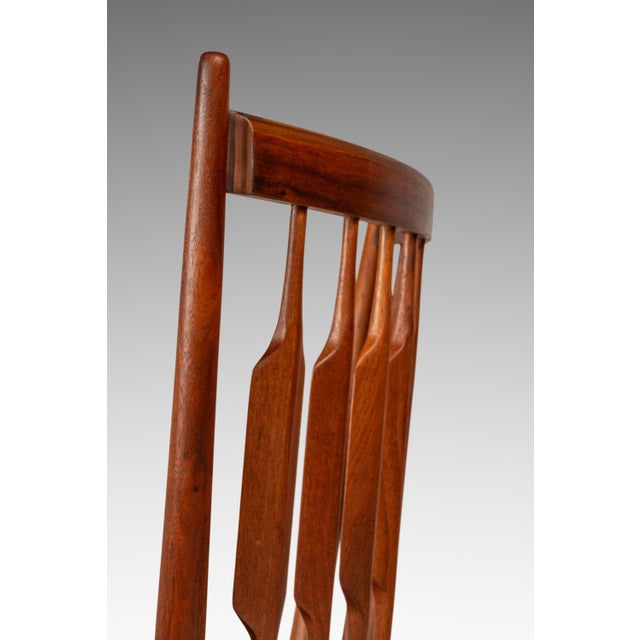 Set of Four (4) Mid-Century Modern Windsor "Centennial" Dining Side Chairs in Solid Walnut Attributed to Kipp Stewart for Drexel, Usa, C. 1960's For Sale - Image 17 of 18