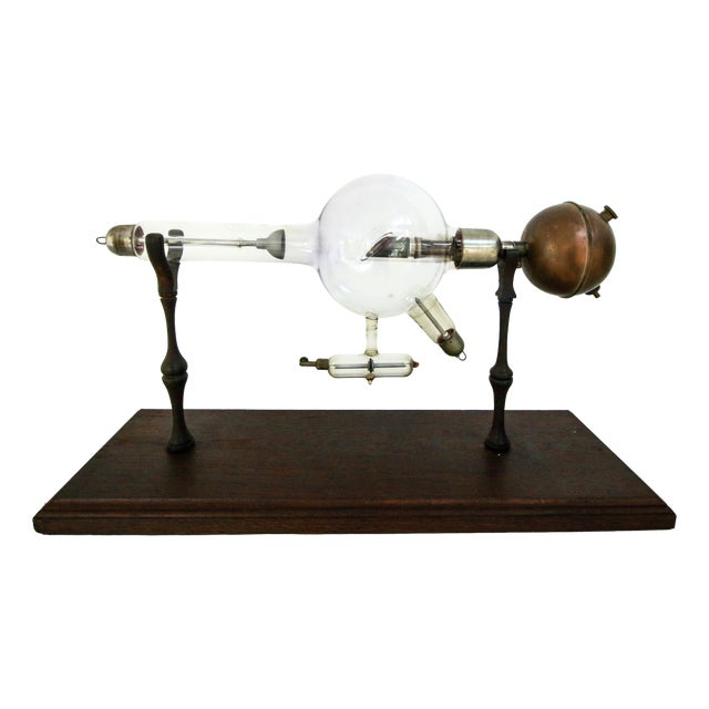 Antique Crookes Tube in Wenge Wood, 1890s For Sale