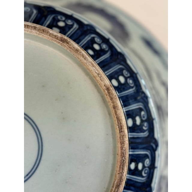 Chinese Blue & White Dragon Porcelain Bowl With Xuande Mark – Qing/Republic Style For Sale - Image 9 of 12