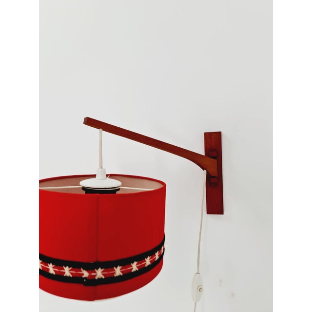 Danish Teak Wall Lamp by Aro Leuchte, 1960s For Sale - Image 4 of 11