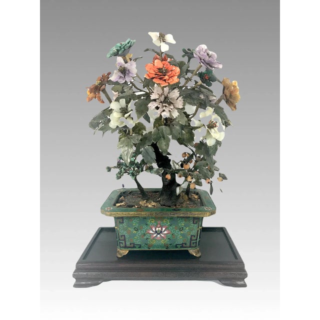 Large Antique Oriental Rectangular Wood Display Stand Inlaid With Silver Wire 15.5" X 9" For Sale In Tampa - Image 6 of 11