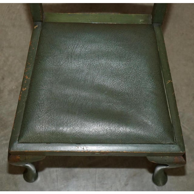 Green Set of Vintage Chinese Green Side Chairs, 1920s For Sale - Image 8 of 18