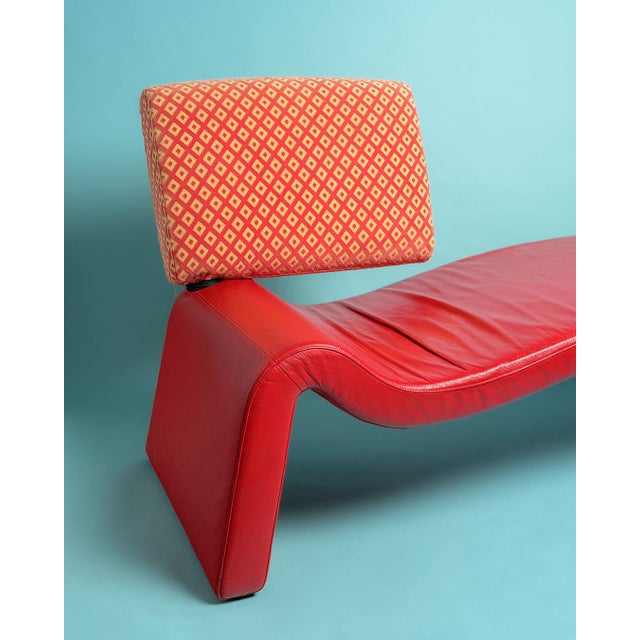 Textile Onda Chaise Lounge in Leather from Cor, 1980s For Sale - Image 7 of 12