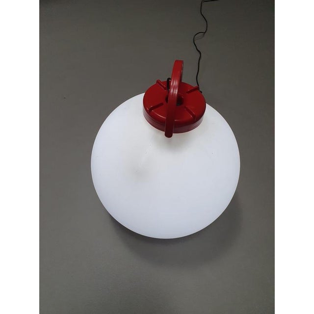 Red Vintage Italian Space Age Tama Floor Lamp by Isao Hosoe for Valenti Luce, 1970s For Sale - Image 8 of 13