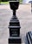 Large Antique Black Cast Iron Garden Urns on Pedestals, Pair, Circa 1900 For Sale - Image 4 of 18