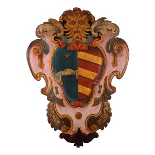 Large Baroque Pasqui Family Coat of Arms For Sale