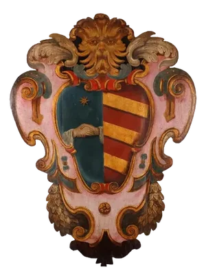 Large Baroque Pasqui Family Coat of Arms