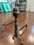 American 19th Century Antique American Brass and Cast Iron Fireplace Andirons W. Ball and Claw Feet For Sale - Image 3 of 12