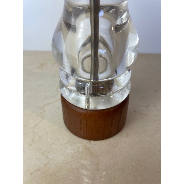 Mid-Century Modern Vintage Peugeot Lucite & Teak Wood Pepper Mill, Mid-Century Modern For Sale - Image 3 of 8