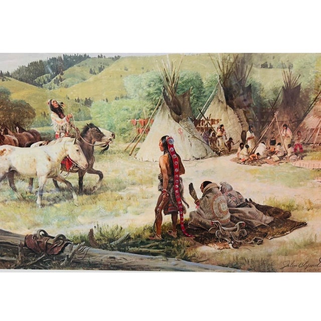 Figurative Charles M. Russell "Indian Reservation" 1900 For Sale - Image 3 of 4