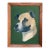 Mid 20th Century Folk Art Dog Portrait Oil Painting, Framed For Sale
