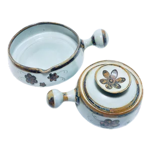 1960s El Palomar Mexico Pottery Casserole Set With Handle by Ken Edwards- Set of 2