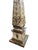 The bases of the lamps are painted and gilt wood. They have been paired with cream shades. Overall: 7”w x 18”d x 37”h...