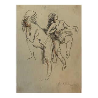 1940s Henry Keller Tired Dance Students Drawing For Sale