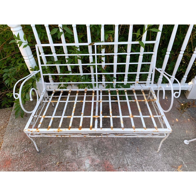 Vintage Wrought Iron Patio and Garden Furniture Sofa | Chairish