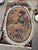 Textile Antique 1920s Chinese Art Deco Oval Rug, Floral, 3'1" X 5'2" (95cm X 158cm) For Sale - Image 7 of 7