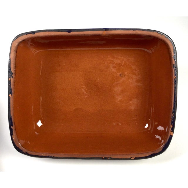 Vintage Hand-Painted Butter Dish or Condiment Holder by Olaria For Sale - Image 10 of 13