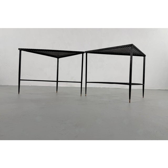 Mid-Century Modern Corner Tables from Mathieu Matégot, 1950s, Set of 2 For Sale - Image 3 of 13