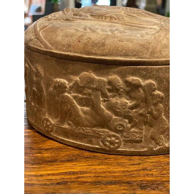 Late 19th Century Manifattura Di Signa Terracotta Box- Classical motif- ITALY For Sale - Image 4 of 8