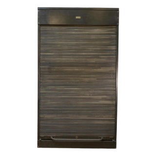 Metal Filing Cabinet with Shutter from Ronéo, 1950s For Sale